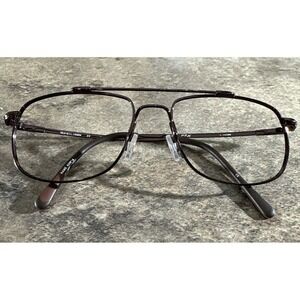 Izod PFX X501 Brown Eyeglasses Frames Full Rim Metal 55-16-140-40 Korea G2